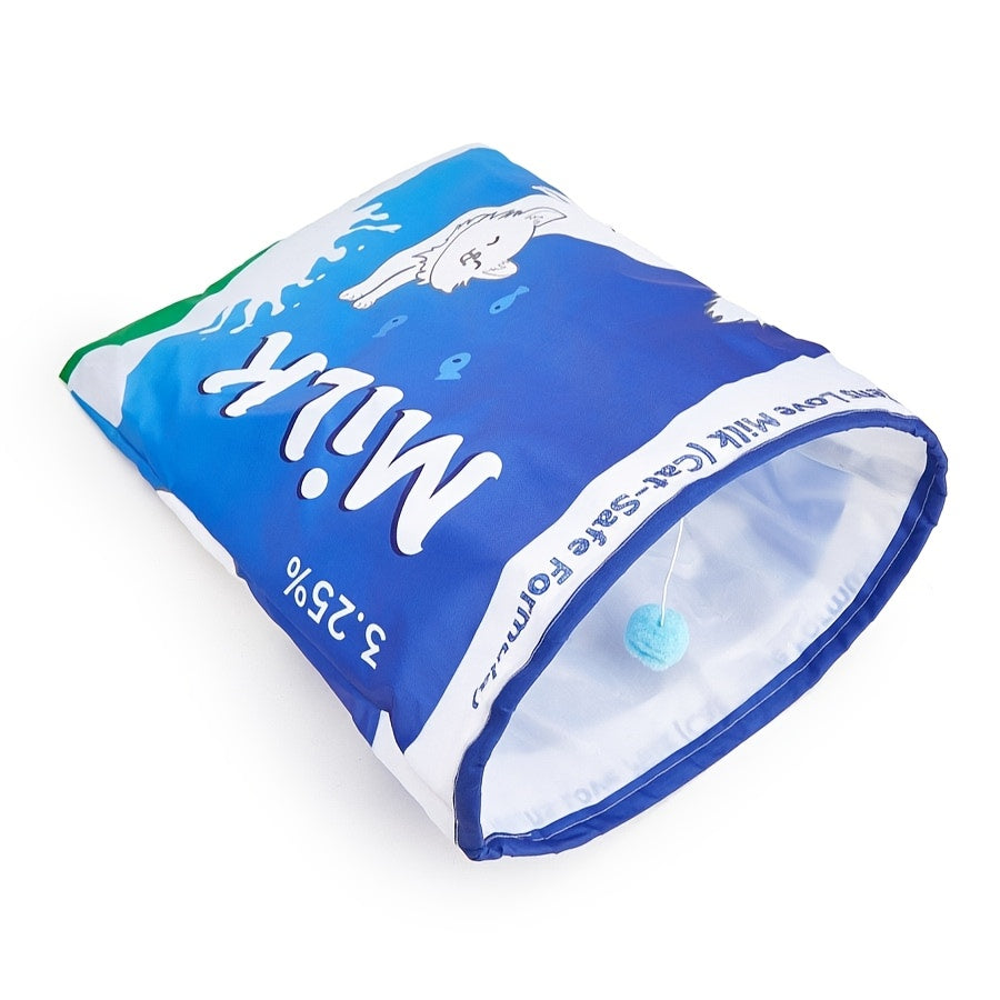 Cat Crinkle Paper Bag Rattle Tunnel Toy – Self-Entertainment Sensory Sounding Toy for Indoor Cats, Interactive Boredom Relief Puzzle Toy, 4 Fun Styles Including Snack Bag & Furry Ball Design
